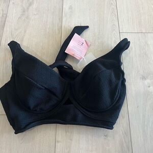 Alulu black swim  top size 10